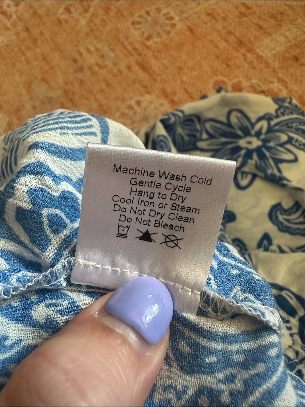 NWT Xirena Talin pant Santorini paisley print blue and white size S 100% cotton - Picture 4 of 8